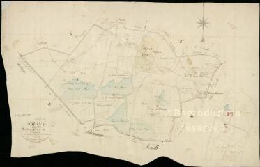 1 vue Nouan-le-Fuselier : plans du cadastre napoléonien. Section K1 dite de Burtin