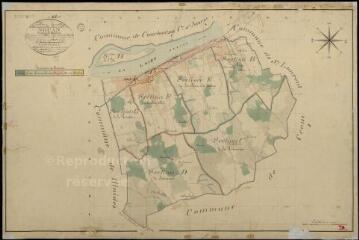 1 vue Nouan-sur-Loire : plans du cadastre napoléonien. Tableau d'assemblage