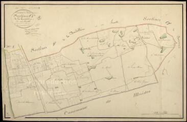 1 vue Nouan-sur-Loire : plans du cadastre napoléonien. Section G dite de la proutière