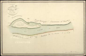 1 vue Nouan-sur-Loire : plans du cadastre napoléonien. Section H dite de l'isle
