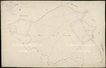 1 vue Noyers : plans du cadastre napoléonien. Section A dite de la forêt