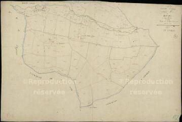 1 vue Oigny : plans du cadastre napoléonien. Section B2 dite du bourg