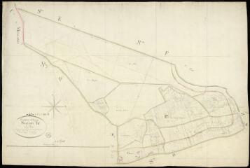 1 vue Onzain : plans du cadastre napoléonien. Section F1 dite du parc