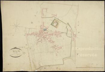 1 vue Onzain : plans du cadastre napoléonien. Section R dite du bourg