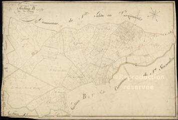 1 vue Orchaise : plans du cadastre napoléonien. Section B1 dite du bourg