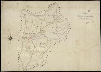 1 vue Ouchamps : plans du cadastre napoléonien. Tableau d'assemblage