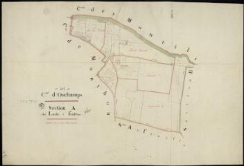 1 vue Ouchamps : plans du cadastre napoléonien. Section A1 dite des Landes