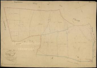 1 vue Ouzouer-le-Doyen : plans du cadastre napoléonien. Section A1 dite de maillonville