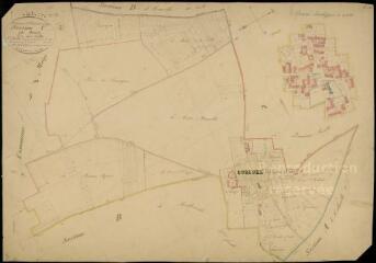 1 vue Ouzouer-le-Doyen : plans du cadastre napoléonien. Section C1 dite du bourg
