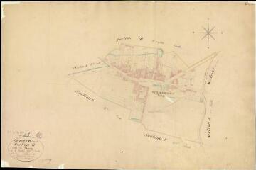 1 vue Ouzouer-le-Marché : plans du cadastre napoléonien. Section G3 dite du bourg