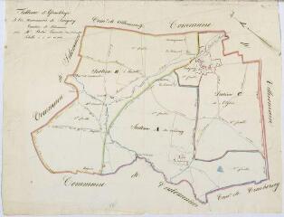 1 vue Périgny : plans du cadastre napoléonien. Tableau d'assemblage Planche de complément issue de la collection dite 