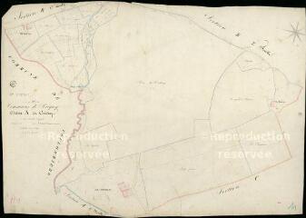 1 vue Périgny : plans du cadastre napoléonien. Section A1 dite du coudray
