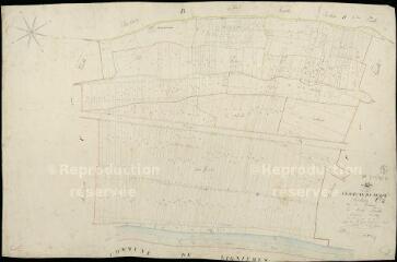 1 vue Pezou : plans du cadastre napoléonien. Section C2 dite de fontaine