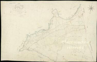 1 vue Pierrefitte-sur-Sauldre : plans du cadastre napoléonien. Section C2 dite de grande Saudre