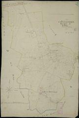 1 vue Plessis-Dorin (Le) : plans du cadastre napoléonien. Section A dite du bourg