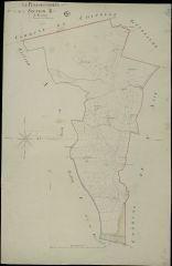 1 vue Plessis-Dorin (Le) : plans du cadastre napoléonien. Section B dite de beaulieu