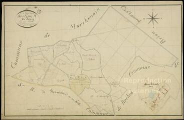 1 vue  - Le Plessis-L\'Echelle : plans du cadastre napoléonien. Section A dite du bourg (ouvre la visionneuse)