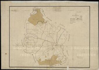 1 vue Pontlevoy : plans du cadastre napoléonien. Tableau d'assemblage
