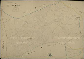 1 vue Prunay-Cassereau : plans du cadastre napoléonien. Section A3 dite de la forêt