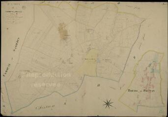 1 vue Prunay-Cassereau : plans du cadastre napoléonien. Section B2 dite du bourg