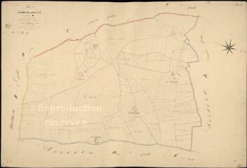 1 vue Prunay-Cassereau : plans du cadastre napoléonien. Section D1 dite de la lusonnière