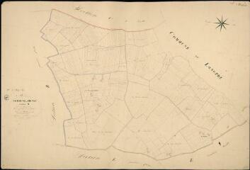 1 vue Prunay-Cassereau : plans du cadastre napoléonien. Section D2 dite de la lusonnière