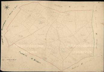 1 vue Prunay-Cassereau : plans du cadastre napoléonien. Section G2 dite de la reuserie