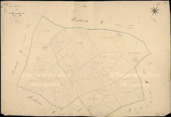 1 vue Prunay-Cassereau : plans du cadastre napoléonien. Section H1 dite de glatigny