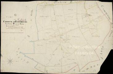 1 vue Rahart : plans du cadastre napoléonien. Section E1 dite du bourg