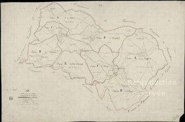 1 vue Renay : plans du cadastre napoléonien. Tableau d'assemblage