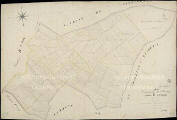 1 vue Renay : plans du cadastre napoléonien. Section B1 dite de Champlin