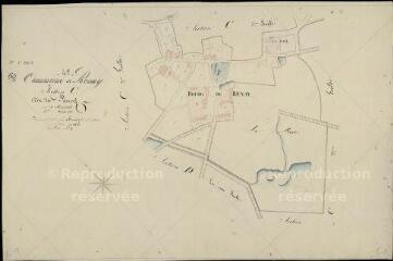 1 vue Renay : plans du cadastre napoléonien. Section C1 dite du bourg