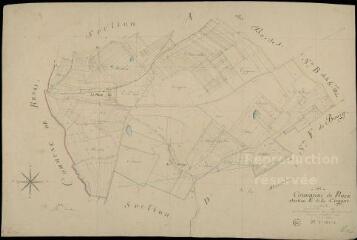 1 vue Rocé : plans du cadastre napoléonien. Section E dite de la cigogne