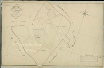 1 vue Romorantin : plans du cadastre napoléonien. Section E1 dite des Monteaux
