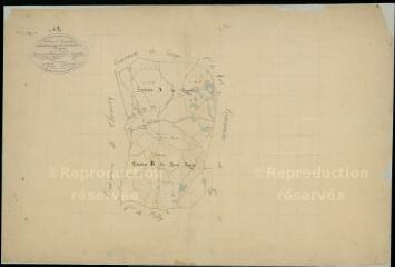 1 vue Rougeou : plans du cadastre napoléonien. Tableau d'assemblage
