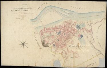 1 vue Saint-Aignan : plans du cadastre napoléonien. Section A dite de la ville