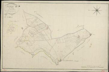 1 vue Saint-Arnoult : plans du cadastre napoléonien. Section B2 dite du bourg