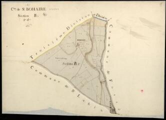 1 vue Saint-Bohaire : plans du cadastre napoléonien. Section B2