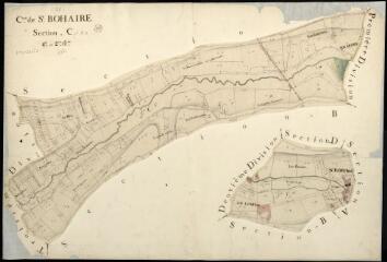 1 vue Saint-Bohaire : plans du cadastre napoléonien. Section C1 et 2