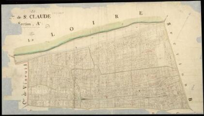 1 vue Saint-Claude-de-Diray : plans du cadastre napoléonien. Section A