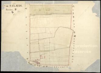 1 vue Saint-Claude-de-Diray : plans du cadastre napoléonien. Section B