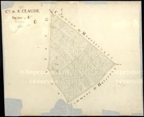 1 vue Saint-Claude-de-Diray : plans du cadastre napoléonien. Section E