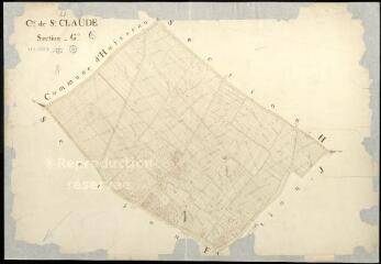 1 vue Saint-Claude-de-Diray : plans du cadastre napoléonien. Section G