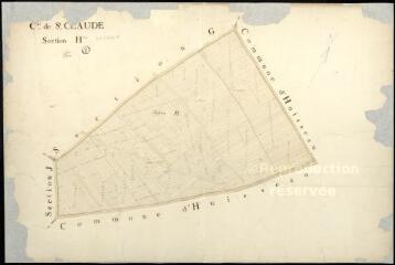 1 vue Saint-Claude-de-Diray : plans du cadastre napoléonien. Section H
