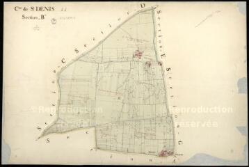 1 vue Saint-Denis-sur-Loire : plans du cadastre napoléonien. Section B