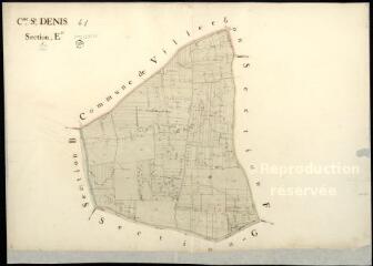 1 vue Saint-Denis-sur-Loire : plans du cadastre napoléonien. Section E