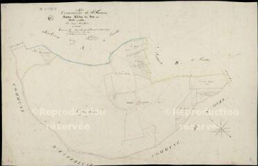 1 vue Saint-Firmin-des-Près : plans du cadastre napoléonien. Section A2 dite des bois et belle vallée