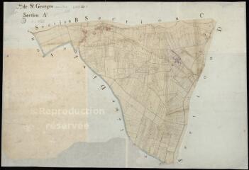1 vue Saint-Georges-sur-Cher : plans du cadastre napoléonien. Section A1