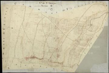 1 vue Saint-Georges-sur-Cher : plans du cadastre napoléonien. Section B