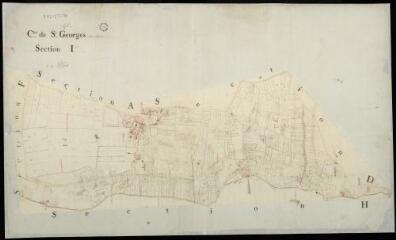 1 vue Saint-Georges-sur-Cher : plans du cadastre napoléonien. Section I